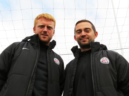 Mitchell James (left) and Kevin Skinner coach for WestSound FC and will take the pitch in 2014 as players for the EPLWA WestSound Men. (David Falk)
